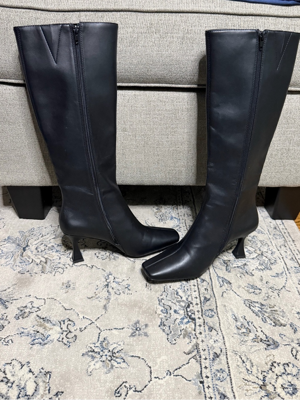 Jeffrey Campbell Checkmate Knee High Boot Black - Picture 8 of 10